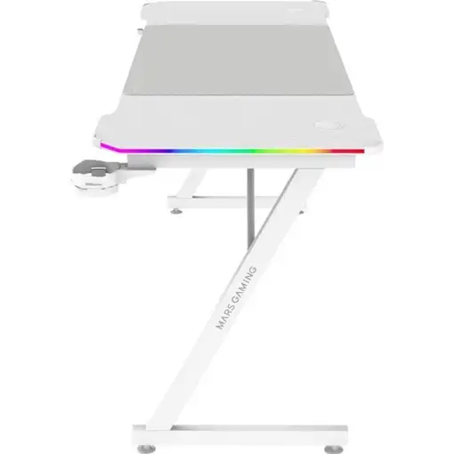 Mars Gaming MGD-X160RGB, Mesa Gaming Ergonómica, Iluminación ARGB con Mando, Fibra