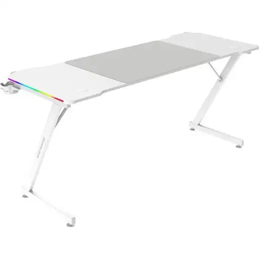 Mars Gaming MGD-X160RGB, Mesa Gaming Ergonómica, Iluminación ARGB con Mando, Fibra