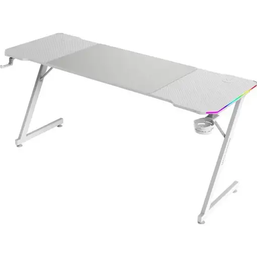Mars Gaming MGD-X160RGB, Mesa Gaming Ergonómica, Iluminación ARGB con Mando, Fibra