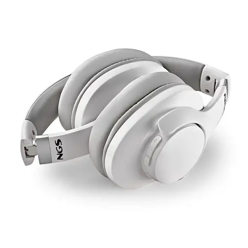 NGS ARTICA STORM WHITE: Auricular inalámbrico Bluetooth, ANC. 45h. Plegabe.