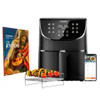 Freidora de aire negra, 5.5 L, 1700 W, Smart Chef Edition COSORI Freidora de aire negra, 5.5 L, 1700 W, Smart Chef Edition COSORI