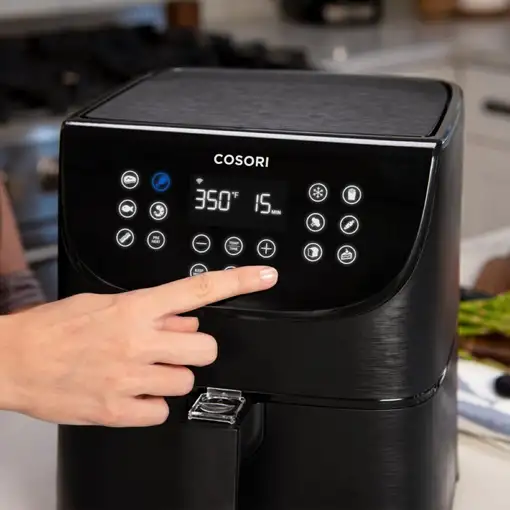 Freidora de aire negra, 5.5 L, 1700 W, Smart Chef Edition COSORI