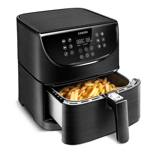 Freidora de aire negra, 5.5 L, 1700 W, Smart Chef Edition COSORI