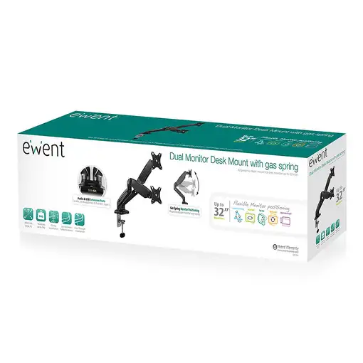 Ewent EW1516 soporte para monitor 81,3 cm (32'') Escritorio Negro