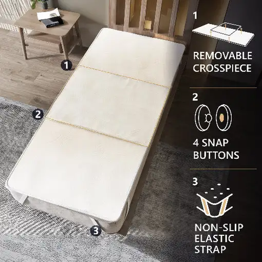The White Stone Cubrecolchón 100x200 Impermeable con Almohadilla Absorbente Removi