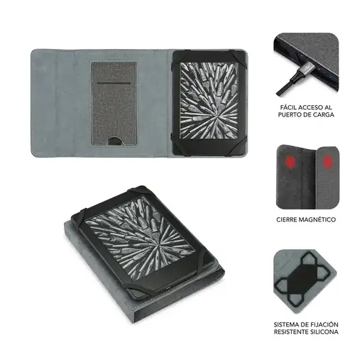 Funda Libro Electrónico Clever Ebook Stand Case 6\ Gris