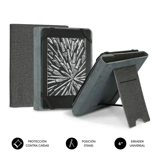 Funda Libro Electrónico Clever Ebook Stand Case 6\ Gris