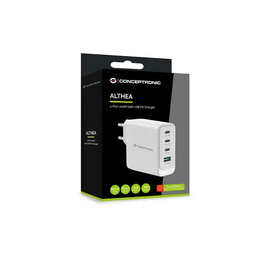 Conceptronic ALTHEA22W100 cargador de dispositivo móvil Universal Blanco Corriente