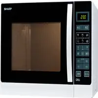Sharp Home Appliances R-742WW microondas Negro, Blanco Microondas con grill Sharp Home Appliances R-742WW microondas Negro, Blanco Microondas con grill