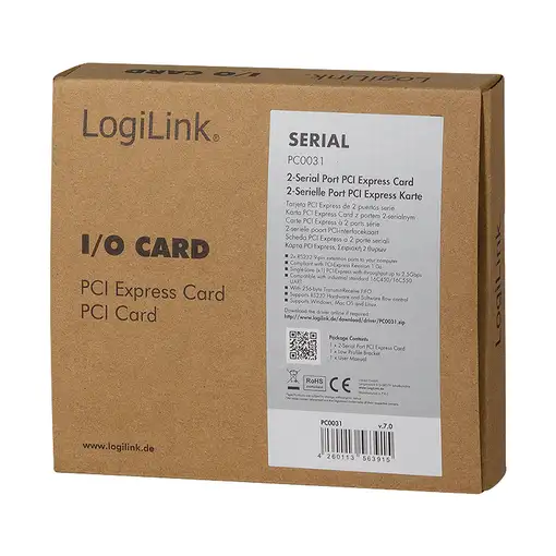 LogiLink PC0031 tarjeta y adaptador de interfaz