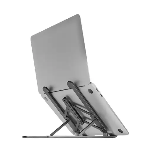 AISENS Soporte De Sobremesa Ajustable Para Portatil / Tablet, Gris Oscuro