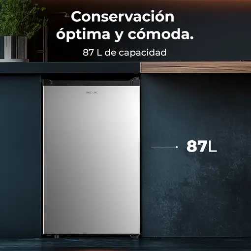 Cecotec Congeladores verticales Congelador Bolero CoolMarket TF 87 Inox