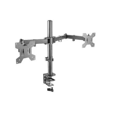 Mars Gaming MARM2 Negro, Soporte de Monitor Dual de Brazo para Pantallas Hasta 27”