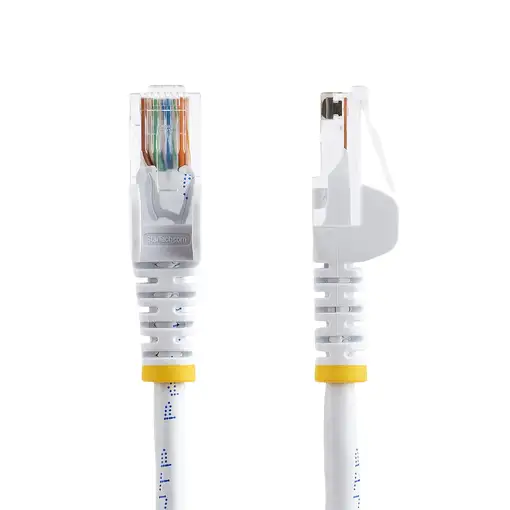 StarTech.com Cable de Red de 0,5m Blanco Cat5e Ethernet RJ45 sin Enganches