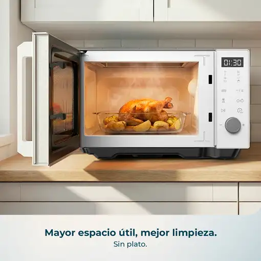 Cecotec Microondas sin Plato Proclean Flatbed Inverter Pro Black. 800W, 20L