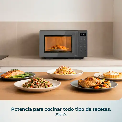 Cecotec Microondas sin Plato Proclean Flatbed Inverter Pro White. 800W