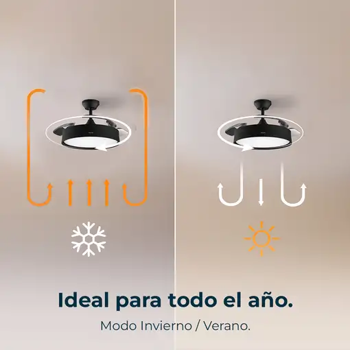Cecotec Ventilador de Techo Aero 4200 Invisible Black