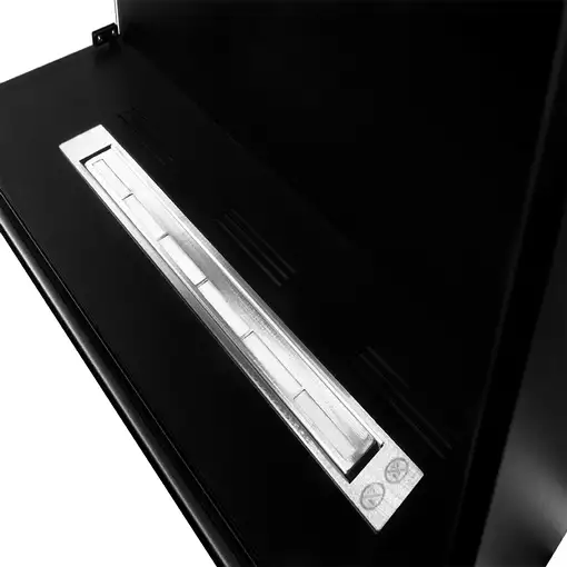 Chimenea bioetanol esquinera izquierda 80x50 cm con cristal