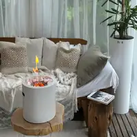 Chimenea bioetanol moon mini blanca Chimenea bioetanol moon mini blanca