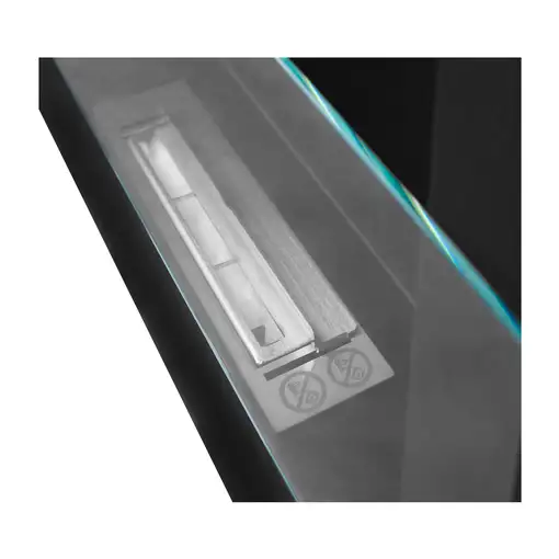 Chimenea bioetanol negra 65x40 cm con cristal