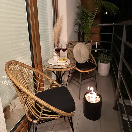 Chimenea bioetanol moon mini negra