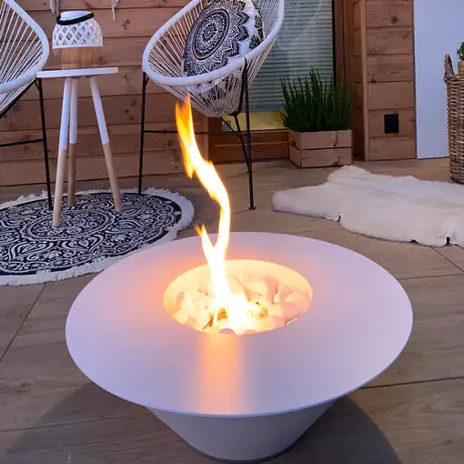 Chimenea bioetanol universe blanca 60x60 cm