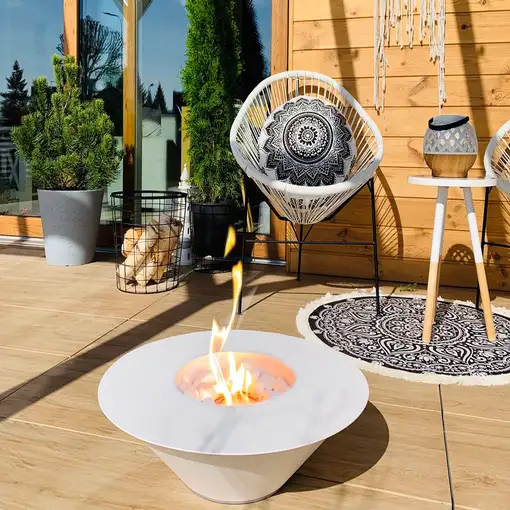 Chimenea bioetanol universe blanca 60x60 cm