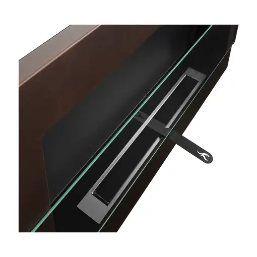 Chimenea bioetanol marrón 90x40 cm con cristal