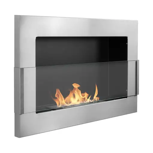 Chimenea bioetanol inox 65x40 cm con cristal