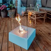 Chimenea bioetanol sunset garden gris con cristal