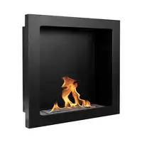 Chimenea bioetanol vertical negra 61x39 cm