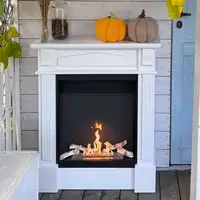 Chimenea bioetanol koloseum werona blanca con cristal Chimenea bioetanol koloseum werona blanca con cristal