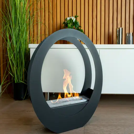 Chimenea bioetanol only negra 49x48 cm