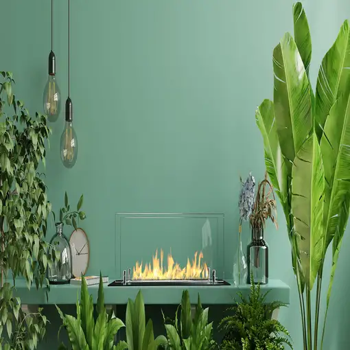 Chimenea bioetanol empotrable 65 cm con cristales