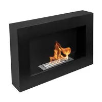 Chimenea bioetanol box negra 65x40 cm