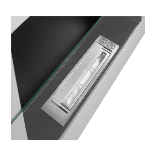 Chimenea bioetanol blanca 65x40 cm con cristal