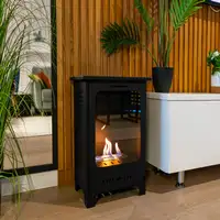 Chimenea bioetanol koza mini negra con cristal