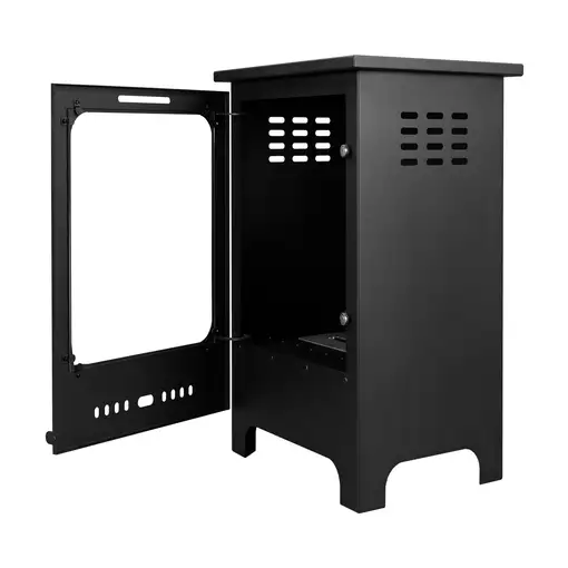 Chimenea bioetanol koza mini negra con cristal