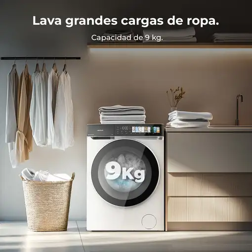 Lavadora carga frontal 9 kg 1400 RPM Blanco A01_EU01_104029 CECOTEC