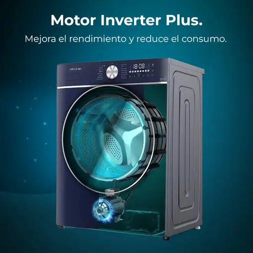 Cecotec Lavadora de carga frontal Bolero DressCode 8800 Inverter Ice Blue A
