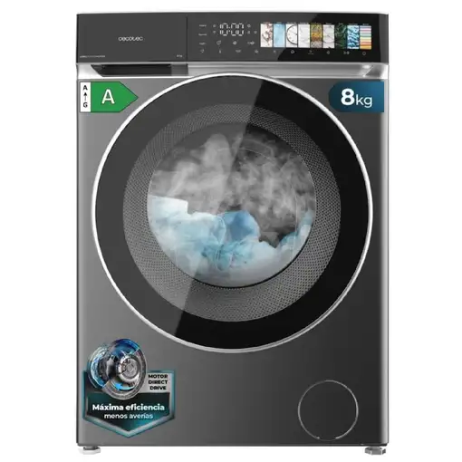 Lavadora carga frontal 8 kg 1400 RPM Acero A01_EU01_104028 CECOTEC Lavadora carga frontal 8 kg 1400 RPM Acero A01_EU01_104028 CECOTEC