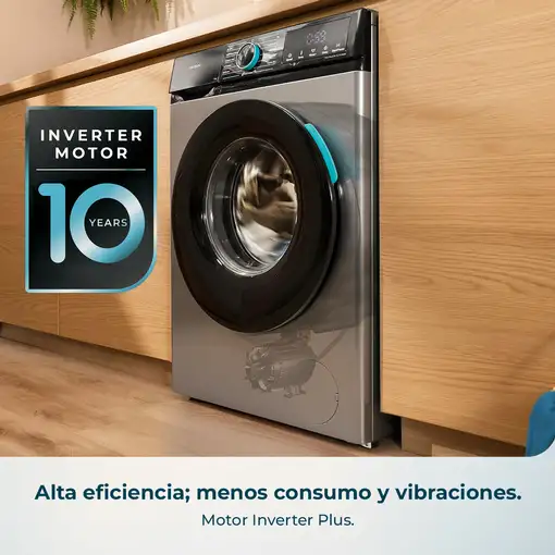 Cecotec Lavadora 8Kg Carga Frontal Bolero DressCode 8160 Inverter Steel