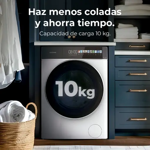 Lavadora carga frontal 10 kg 1400 RPM Blanco 01298 CECOTEC