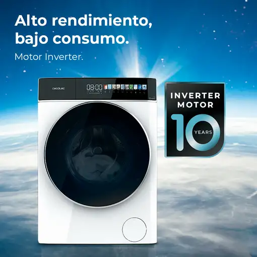 Lavadora carga frontal 10 kg 1400 RPM Blanco 01298 CECOTEC