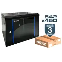 Phasak PHO 2207D armario rack 7U Bastidor de pared Negro Phasak PHO 2207D armario rack 7U Bastidor de pared Negro
