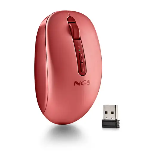 Ratón inalámbrico dual compatible c/ bluetooth 5.2 y 2.4Ghz, Fog Dual Red NGS Ratón inalámbrico dual compatible c/ bluetooth 5.2 y 2.4Ghz, Fog Dual Red NGS
