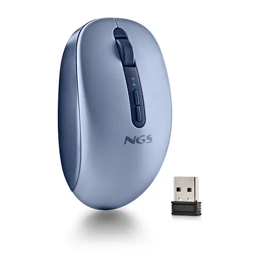 Ratón inalámbrico dual, compatible c/ bluetooth 5.2 y 2.4Ghz Fog Dual Blue NGS Ratón inalámbrico dual, compatible c/ bluetooth 5.2 y 2.4Ghz Fog Dual Blue NGS