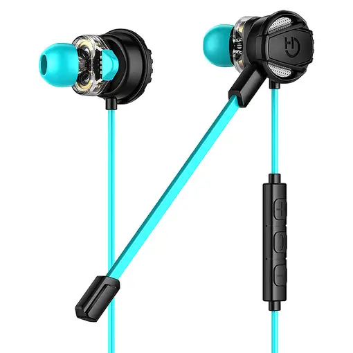 Hiditec Taiko Auriculares Alámbrico Dentro de oído Juego Negro, Turquesa