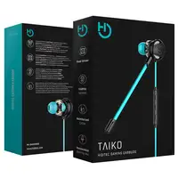 Hiditec Taiko Auriculares Alámbrico Dentro de oído Juego Negro, Turquesa