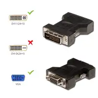 Ewent EC1250 cambiador de género para cable DVI-I 24+5 VGA Negro